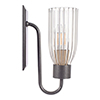 Single Morston Light in Polished, Fluted Glass