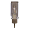 Single Morston Light in Old Gold, Clear Glass