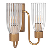 Double Morston Light in Old Gold, Fluted Glass