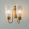 Double Morston Light in Old Gold, Fluted Glass