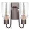 Double Morston Light in Polished, Fluted Glass