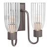 Double Morston Light in Polished, Fluted Glass