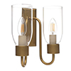 Double Morston Light in Old Gold, Clear Glass