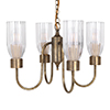 Morston Fluted Pendant in Antiqued Brass 