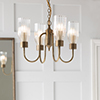Morston Fluted Pendant in Antiqued Brass 
