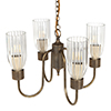 Morston Fluted Pendant in Antiqued Brass 