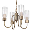 Morston Fluted Pendant in Antiqued Brass 