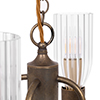 Morston Fluted Pendant in Antiqued Brass 