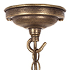 Carlisle Five Arm Pendant Light in Antiqued Brass