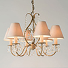 Queensbury Pendant Light with Octagons in Old Gold