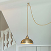 Pendant Flex Ceiling Hook in Antiqued Brass