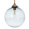 Holborn Greeny Blue Pendant in Antiqued Brass