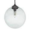 Holborn Greeny Blue Glass Pendant in Polished