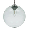 Holborn Greeny Blue Glass Pendant in Polished