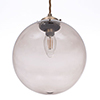 Holborn Charcoal Glass Pendant in Antiqued Brass