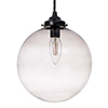 Holborn Charcoal Glass Pendant in Matt Black