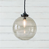 Holborn Charcoal Glass Pendant in Matt Black