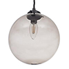 Holborn Charcoal Glass Pendant in Matt Black