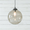 Holborn Charcoal Glass Pendant in Polished