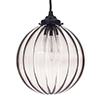 Fulbourn Charcoal Glass Pendant in Matt Black