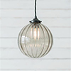 Fulbourn Charcoal Glass Pendant in Matt Black