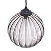 Fulbourn Charcoal Glass Pendant in Matt Black