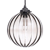 Fulbourn Charcoal Glass Pendant in Polished
