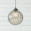 Fulbourn Charcoal Glass Pendant in Polished