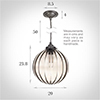 Fulbourn Charcoal Glass Pendant in Polished