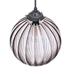 Fulbourn Charcoal Glass Pendant in Polished