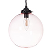 Holborn Dusky Pink Glass Pendant in Matt Black