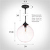 Holborn Dusky Pink Glass Pendant in Matt Black