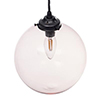 Holborn Dusky Pink Glass Pendant in Matt Black