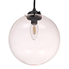 Holborn Dusky Pink Glass Pendant in Matt Black