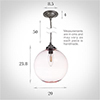 Holborn Dusky Pink Glass Pendant in Polished