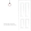 Fulbourn Dusky Pink Glass Pendant in Matt Black