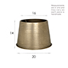 20cm Medium French Drum Shade in Antiqued Brass