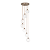 Fulbourn Seven Pendant Rose in Antiqued Brass 