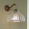 Octavia Fluted Wall Light in Antiqued Brass