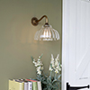 Octavia Fluted Wall Light in Antiqued Brass