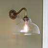 Octavia Fine Fluted Wall Light in Antiqued Brass