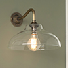 Langley Wall Light in Antiqued Brass