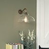 Langley Wall Light in Antiqued Brass