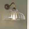 Langley Fluted Wall Light in Antiqued Brass