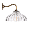 Langley Fluted Wall Light in Antiqued Brass