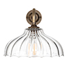 Langley Fluted Wall Light in Antiqued Brass