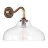 Langley Fine Fluted Wall Light  in Antiqued Brass