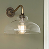 Langley Fine Fluted Wall Light  in Antiqued Brass