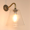Ashley Fine Fluted Wall Light with Carrick Arm in Antiqued Brass