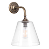 Ashley Fine Fluted Wall Light with Brooke Arm in Antiqued Brass